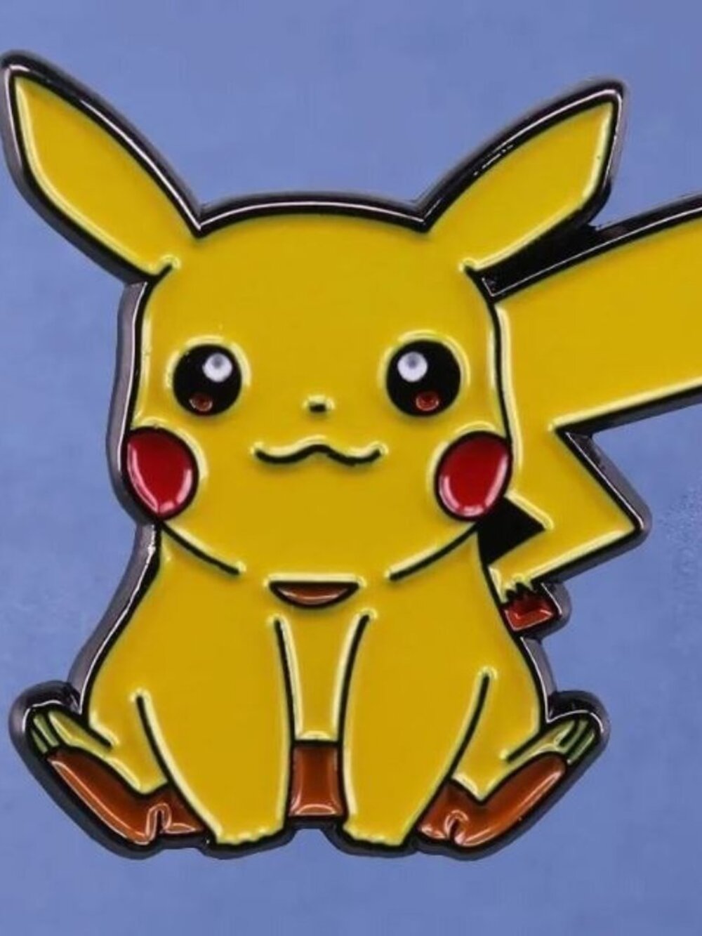 Adorable Sitting Pikachu Enamel Pin - Cute Pokémon Pikachu Collector's Item